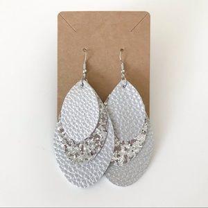 ⭐️4/$10⭐️ Layered Leather + Glitter Earrings
